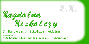 magdolna miskolczy business card